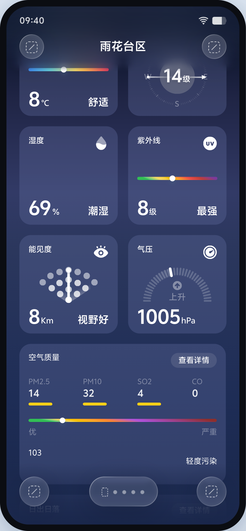 天气界面展开前